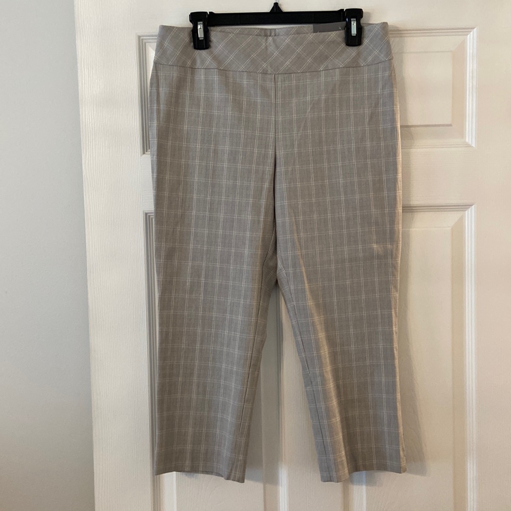 Vam Heusen Capri Pants Size 10 Brand New With Tag Color Silver Gray Inseam 21&acirc;